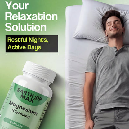 Magnesium Glycinate for Sleep, Stress & Muscle Relaxation  High Absorption, Gentle Formula