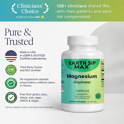 Magnesium Glycinate for Sleep, Stress & Muscle Relaxation  High Absorption, Gentle Formula