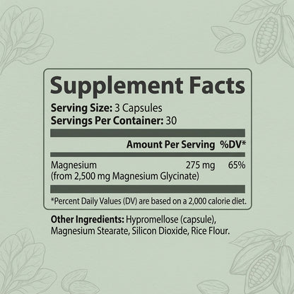 Magnesium Glycinate for Sleep, Stress & Muscle Relaxation  High Absorption, Gentle Formula