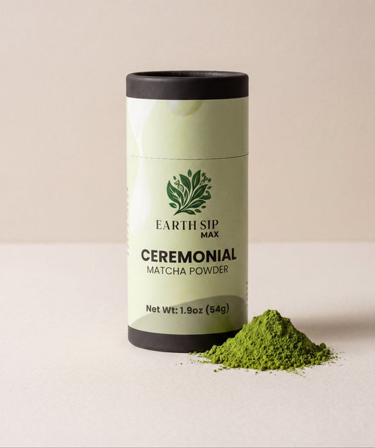 Earth Sip Max Ceremonial Matcha for Calm Alertness, Metabolic Boost & Cognitive Support – High Antioxidant, Smooth Umami, L-theanine Rich Formula