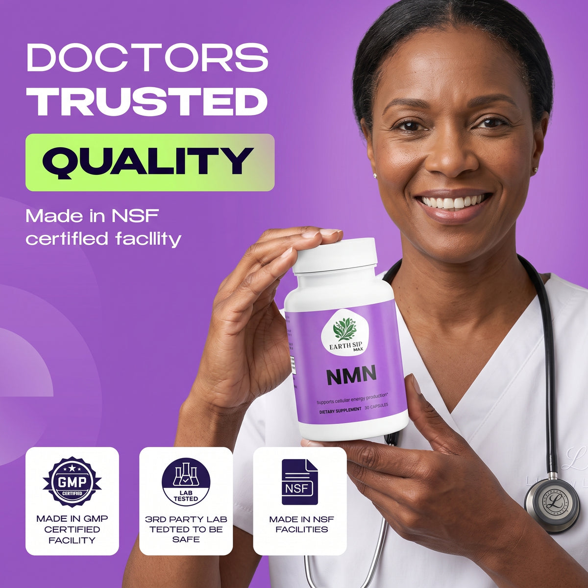 NMN Supplement with NAD+ Resveratrol and French Maritime Pine Bark Extract - NMNH Alternative | NAD Liposomal Supplements for Men and Women - Supports Cellular Energy